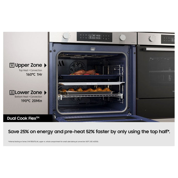 Samsung Bespoke Series 7 NV7B7997AAK/U4 Oven with Dual Cook - Black Glass - Unbeatable Bathrooms