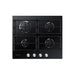 Samsung NA64D3000AK/U1 60cm Gas on Glass Hob - Black Glass - Unbeatable Bathrooms