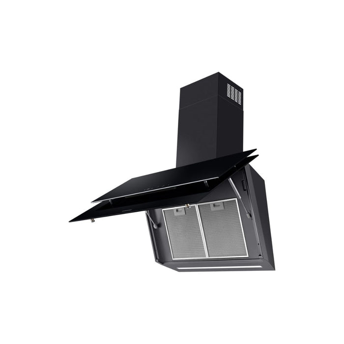Samsung NK24C9804VB/UR Angled Chimney Hood - Black - Unbeatable Bathrooms