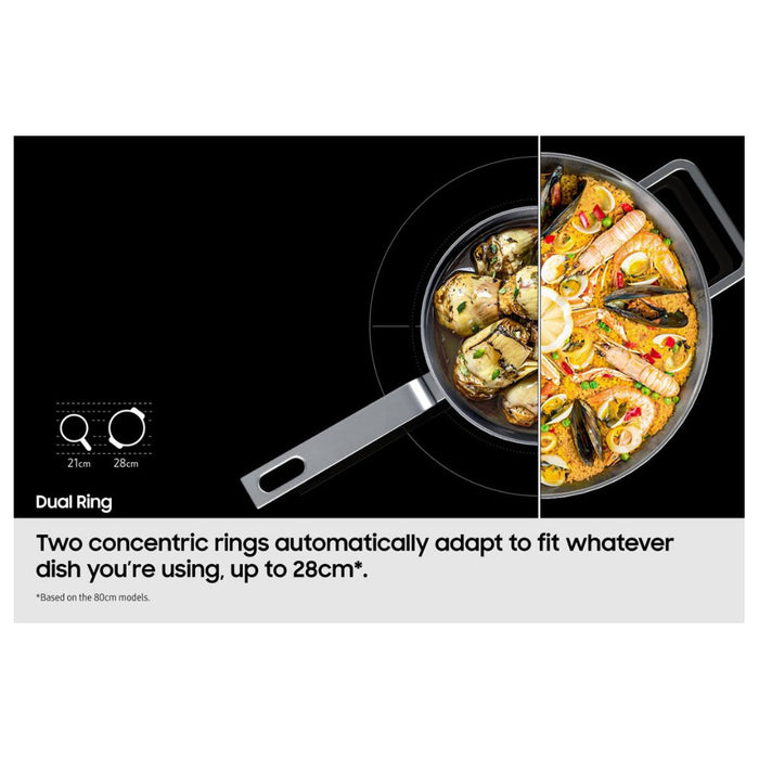 Samsung Series 6 NZ85C6058FK/U1 80cm Slim Induction Hob w/Flex Zone Plus - Black - Unbeatable Bathrooms