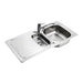Armitage Shanks Sandringham Select Sink, Inset Stainless Steel 1.5 Bowl Complete with -1/2inch Basket Strainer Waste - Unbeatable Bathrooms