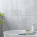 Splendour Agora 300x600 Light Grey Gloss Marble Effect Ceramic Decor Wall Tiles - Unbeatable Bathrooms