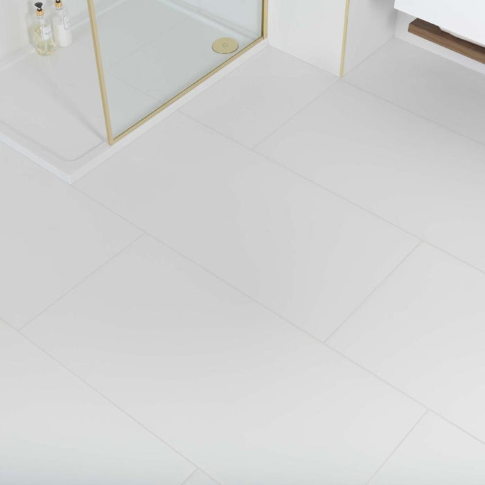 Splendour Alaska 1200x600 Mate White Matt Tiles - Unbeatable Bathrooms