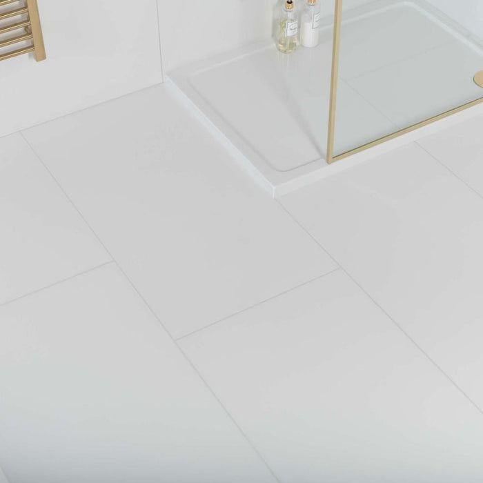 Splendour Alaska 1200x600 Mate White Matt Tiles - Unbeatable Bathrooms