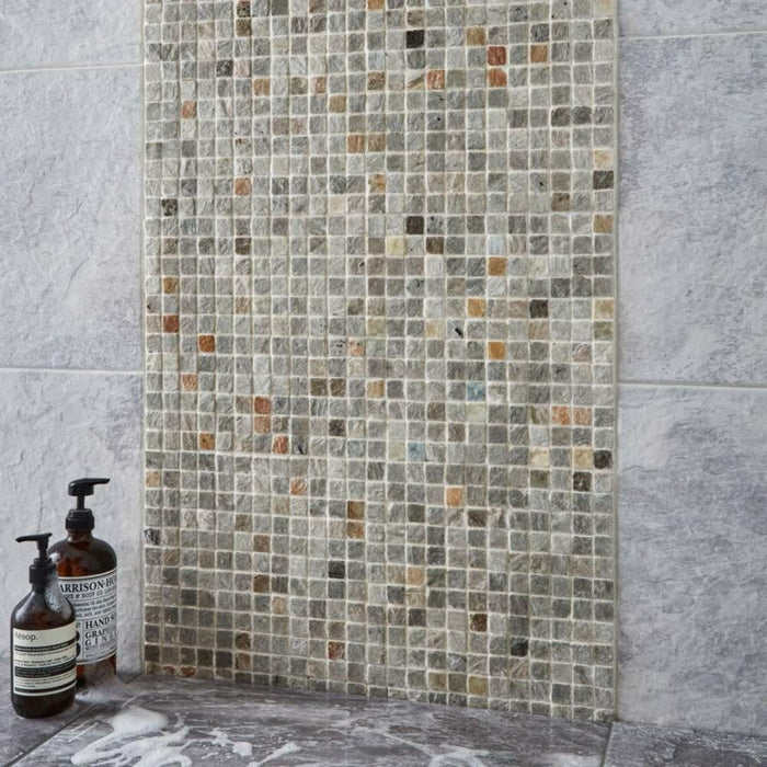 Splendour Alda 400x600 White Slate Effect Tiles - Unbeatable Bathrooms