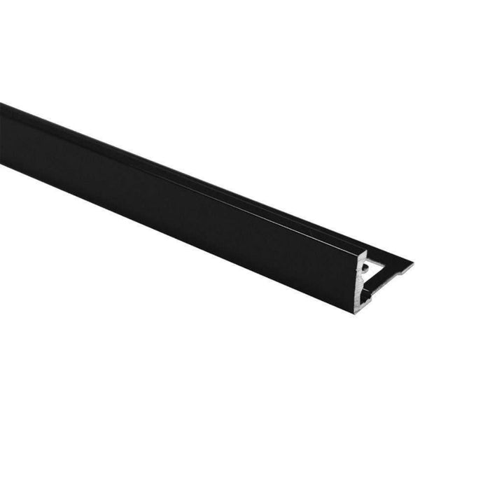 Splendour Aluminium Straight Edge Trim Black 10mm - Unbeatable Bathrooms