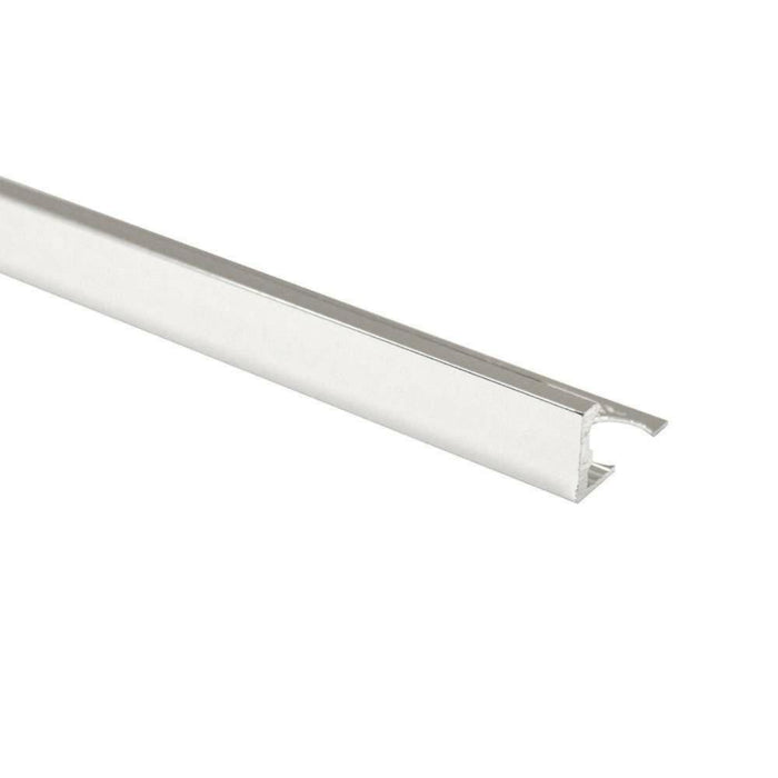 Splendour Aluminium Straight Edge Trim Bright Silver 12mm - Unbeatable Bathrooms