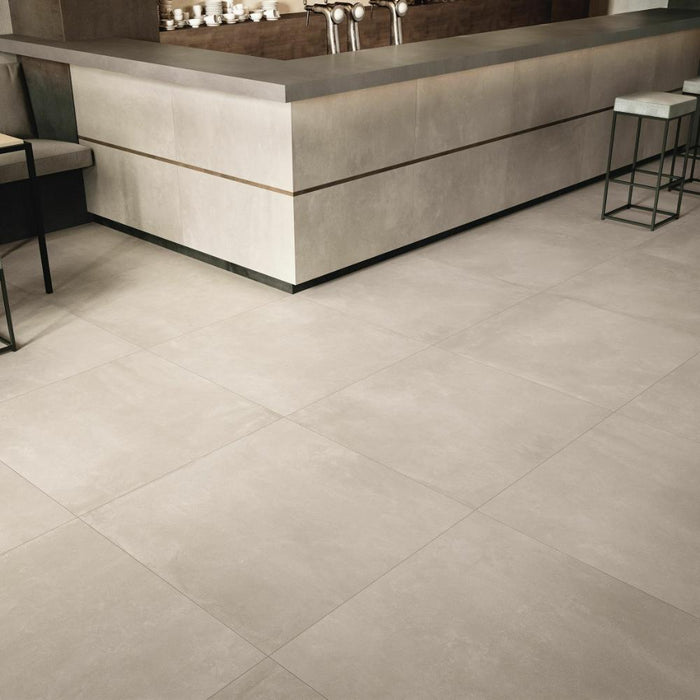 Splendour Azuma 600x600 AGRM Silver GreyConcrete Effect Tiles - Unbeatable Bathrooms