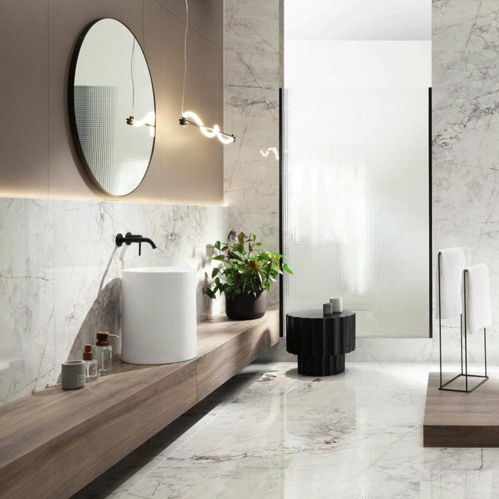 Splendour Balance 1198x598 Stone Polished Marble Effect Tiles - Unbeatable Bathrooms