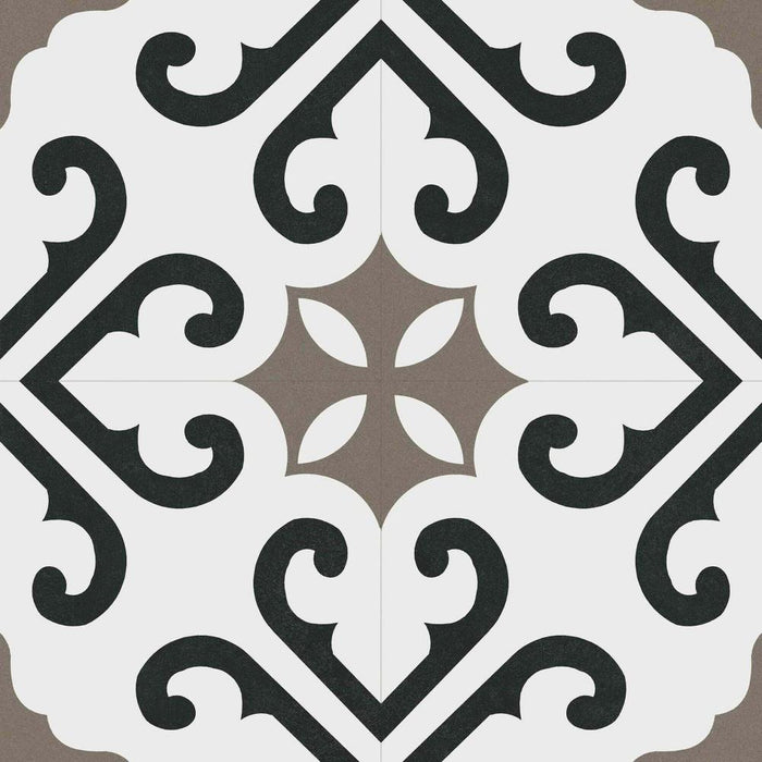 Splendour Bello 450x450 Derby Matt Grey Patterned Floor Tiles - Unbeatable Bathrooms