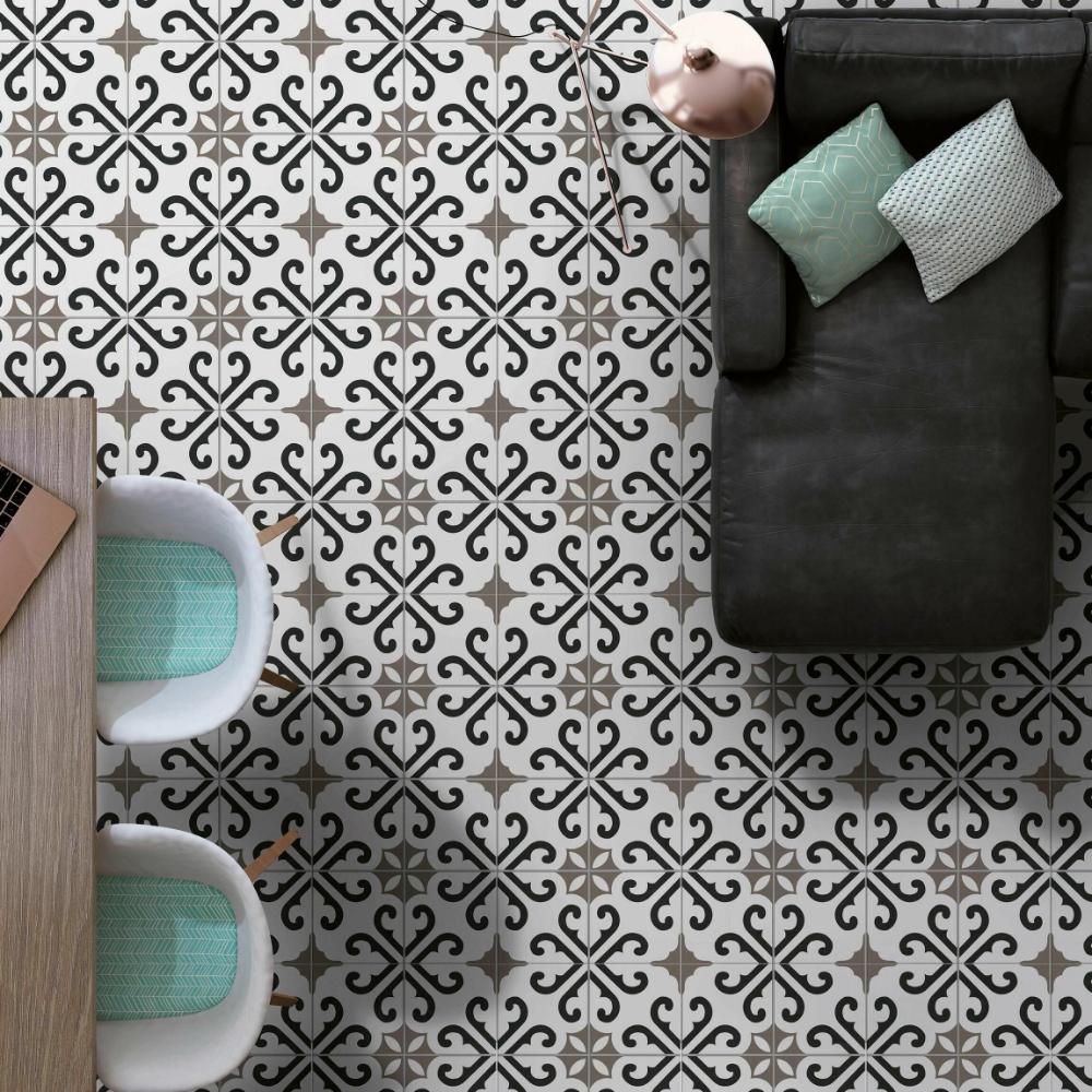 Splendour Bello 450x450 Derby Matt Grey Patterned Floor Tiles