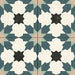 Splendour Bouquet 450x450 Blue Matt Patterned Wall and Floor Tiles - Unbeatable Bathrooms