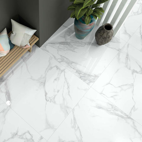 Splendour Bowness 995x995 Purity White Marble Effect Tiles - Unbeatable Bathrooms