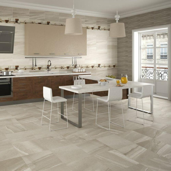 Splendour Burlington 600x200 Taupe Decor Stone Effect Tiles - Unbeatable Bathrooms