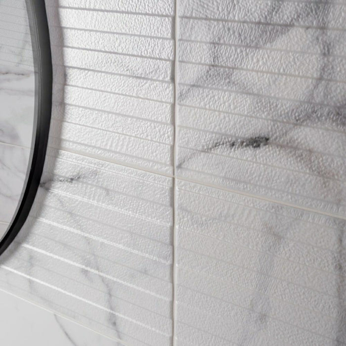 Splendour Calacatta 400x250 Grey Decor Marble Effect Tiles - Unbeatable Bathrooms