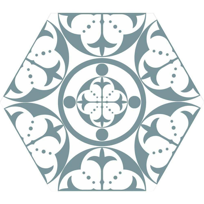 Splendour Carnaby 285x330 Hexagon Decor Sky Tiles - Unbeatable Bathrooms