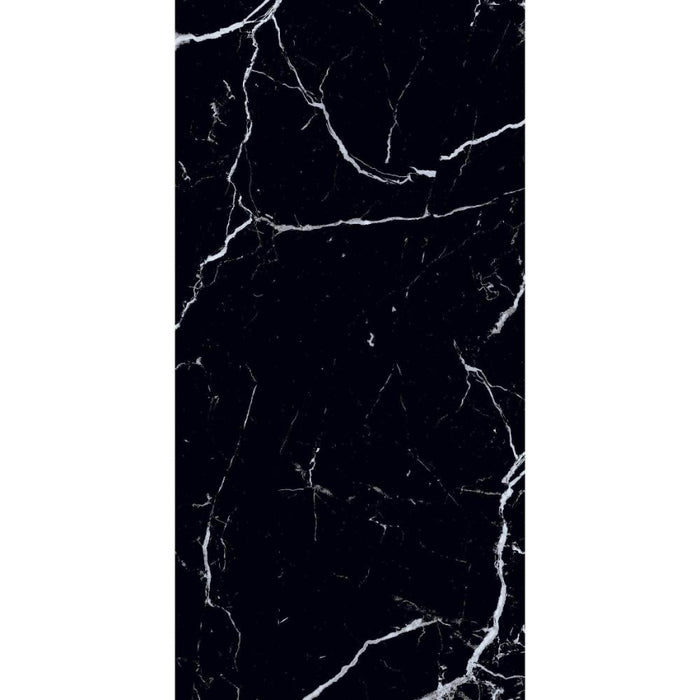 Splendour Genova 1200x600 Black Polished Marble Effect Tiles - Unbeatable Bathrooms