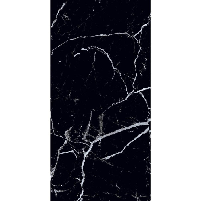 Splendour Genova 1200x600 Black Polished Marble Effect Tiles - Unbeatable Bathrooms