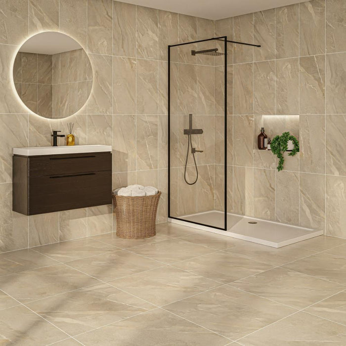 Splendour Granby 597x597 Stone Effect Wall And Floor Tiles - Unbeatable Bathrooms