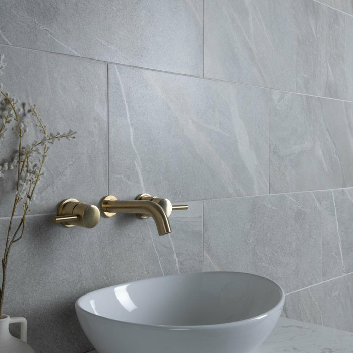 Splendour Granby 597x297 Stone Effect Wall And Floor Rectified Tiles - Unbeatable Bathrooms