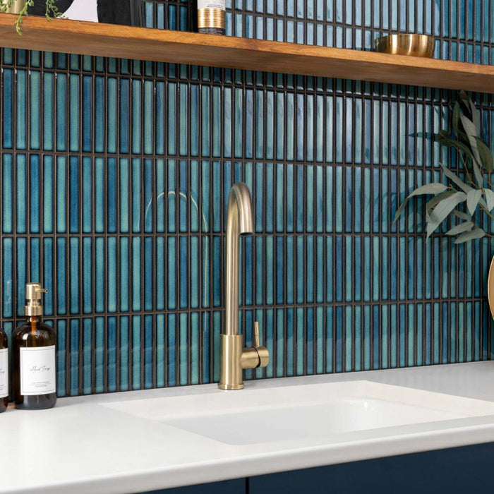 Splendour Kitkat 299x296 Blue Two Tone Mosaic Tiles - Unbeatable Bathrooms