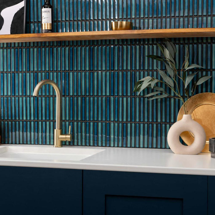 Splendour Kitkat 299x296 Blue Two Tone Mosaic Tiles - Unbeatable Bathrooms