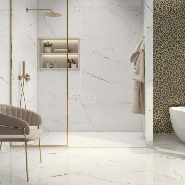 Splendour Leviglass 1200x600 Marble Effect Tiles - Unbeatable Bathrooms