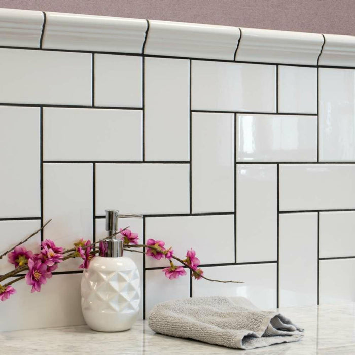 Splendour Liso 150x75 Blanco White Brillo Metro Tiles - Unbeatable Bathrooms