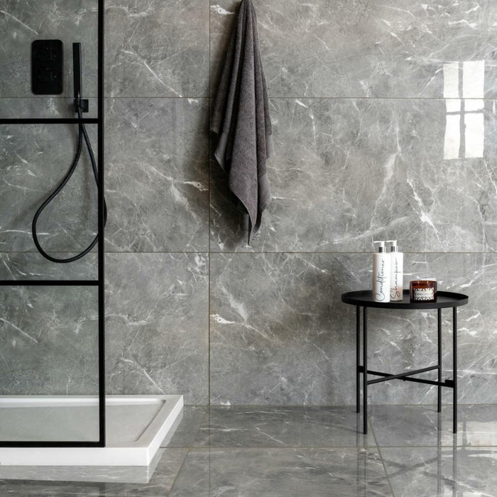 Splendour Makrana 600x300 Polished Marble Effect Tiles - Unbeatable Bathrooms