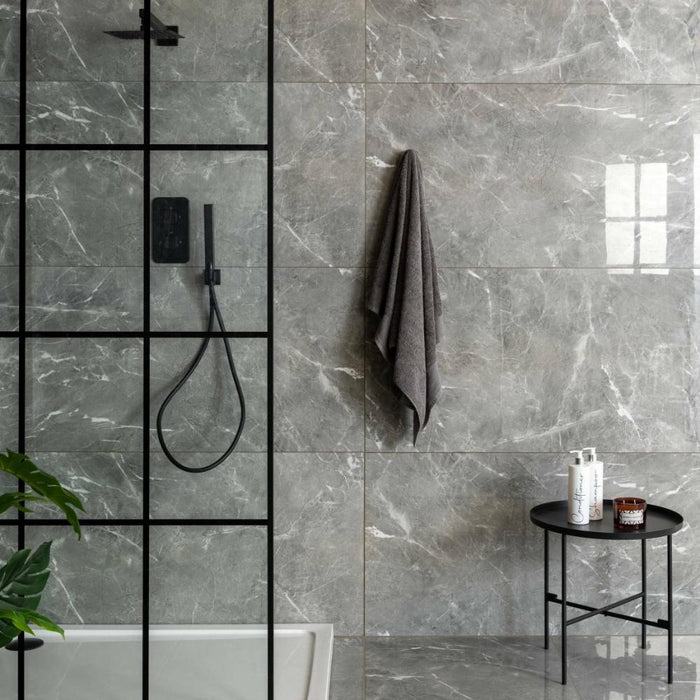 Splendour Makrana 600x300 Polished Marble Effect Tiles - Unbeatable Bathrooms