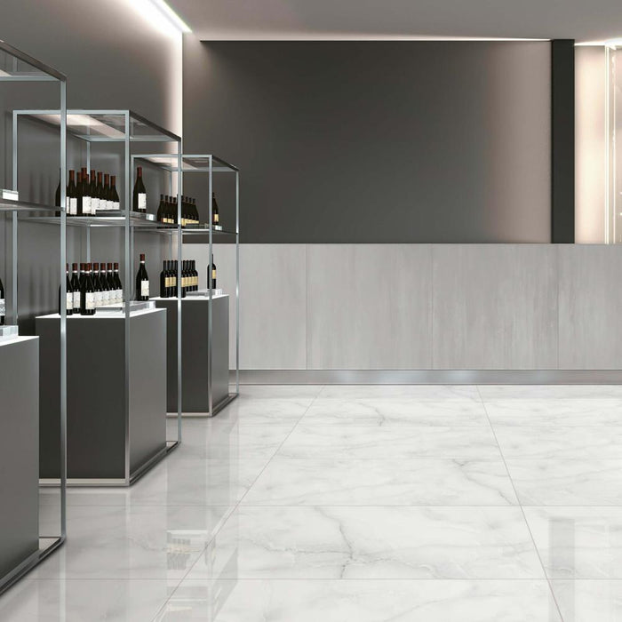 Splendour Makrana 1200x600 Polished Marble Effect Tiles - Unbeatable Bathrooms