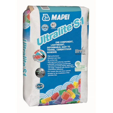 Splendour Mapei Ultralite S1 White Adhesive -15kg - Unbeatable Bathrooms