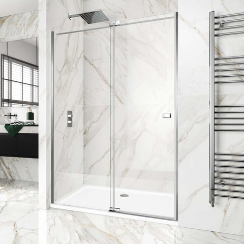 Splendour Maximum Calacatta 1200x1200 Gold White Semi Polished Marble Effect Tiles - Unbeatable Bathrooms