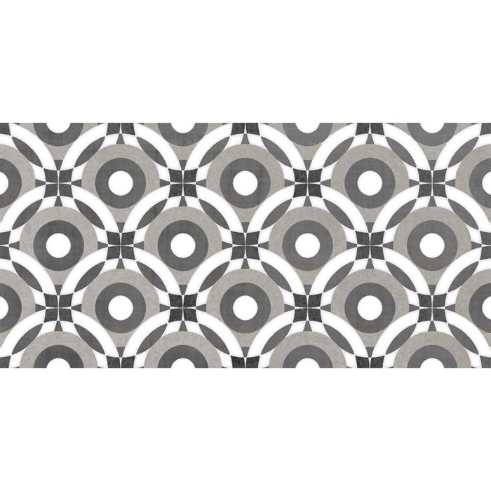 Splendour Metro 150x75 Patchwork Black & White Tiles - Unbeatable Bathrooms