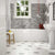 Splendour Metro 150x75 Patchwork Black & White Tiles - Unbeatable Bathrooms