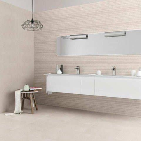 Splendour Neutra 600x250x1 Cream Relieve Tiles - Unbeatable Bathrooms