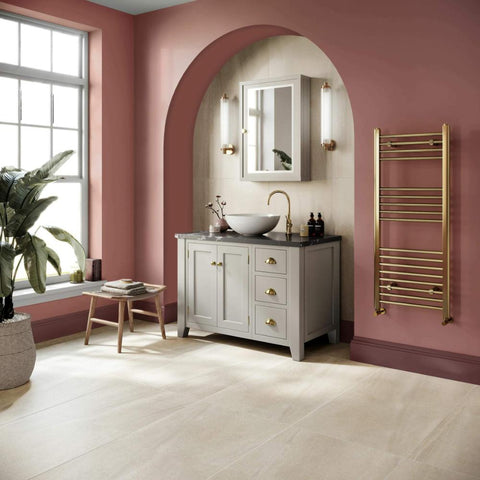 Splendour New Pietra 1200x600 Moda Beige Rectified Stone Effect Tiles - Unbeatable Bathrooms
