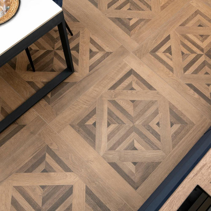 Splendour Old Manor 900x900 Dark Walnut Indoor Wood Effect Tiles - Unbeatable Bathrooms