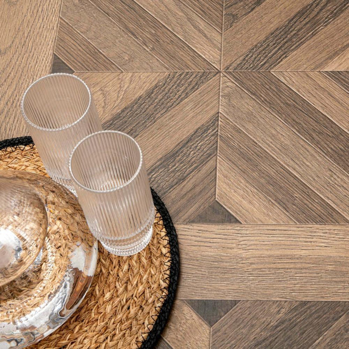 Splendour Old Manor 900x900 Dark Walnut Indoor Wood Effect Tiles - Unbeatable Bathrooms