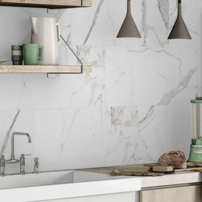 Splendour Palatina 600x300 Gloss Marble Effect Tiles - Unbeatable Bathrooms