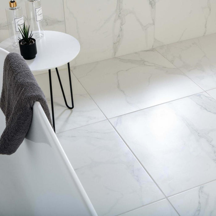 Splendour Palatina 605x605 Gloss Marble Effect Tiles - Unbeatable Bathrooms