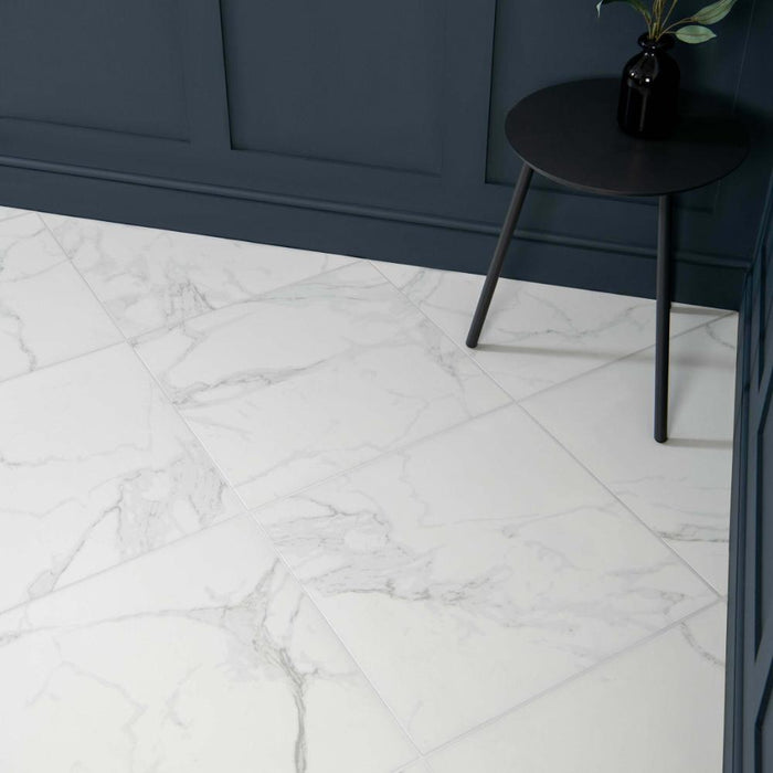 Splendour Palatina 605x605 Gloss Marble Effect Tiles - Unbeatable Bathrooms