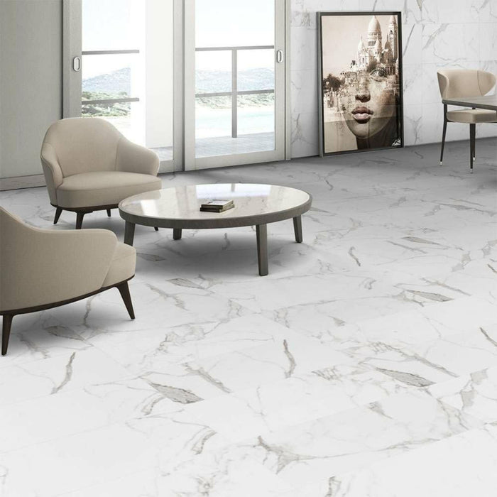 Splendour Palatina 605x605 Gloss Marble Effect Tiles - Unbeatable Bathrooms