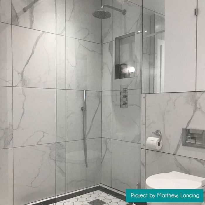 Splendour Palatina 605x605 Gloss Marble Effect Tiles - Unbeatable Bathrooms