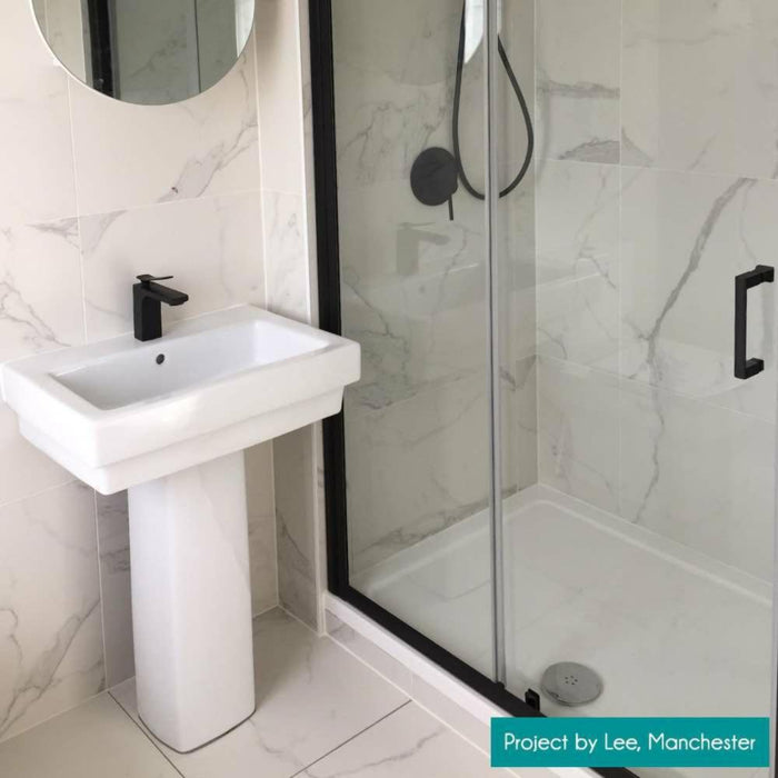 Splendour Palatina 605x605 Gloss Marble Effect Tiles - Unbeatable Bathrooms
