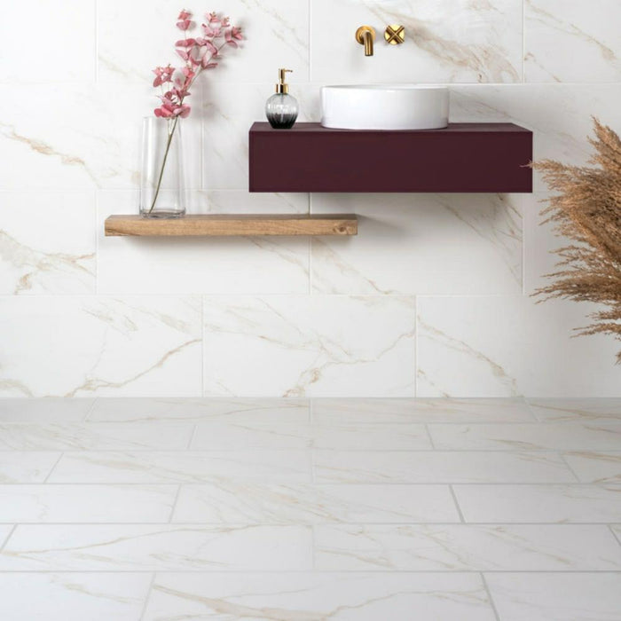 Splendour Palatina 600x300 Gloss Marble Effect Tiles - Unbeatable Bathrooms