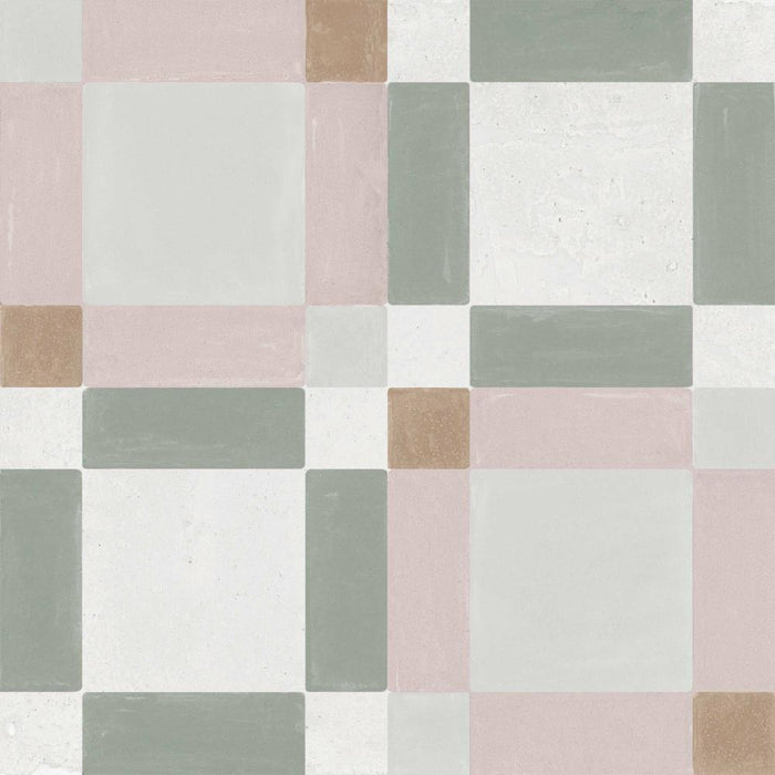 Splendour Patterns 223x223 Pink Square Tiles - Unbeatable Bathrooms