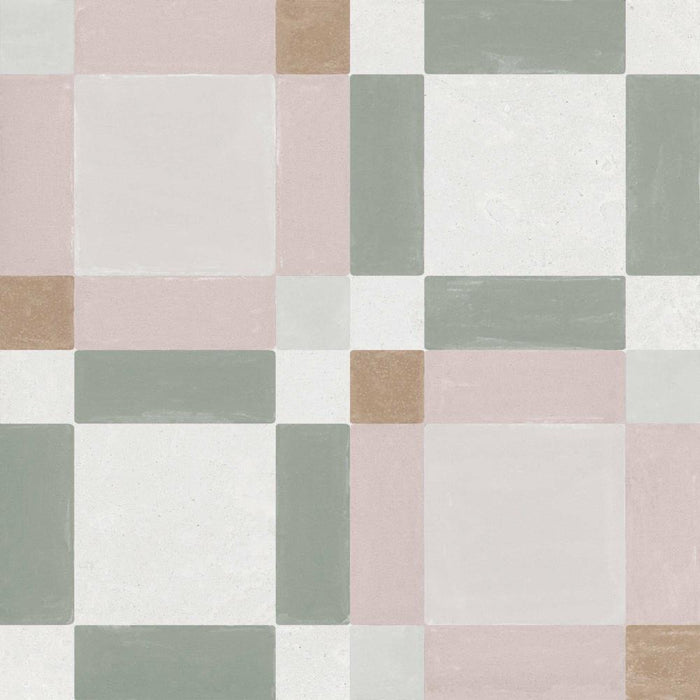 Splendour Patterns 223x223 Pink Square Tiles - Unbeatable Bathrooms