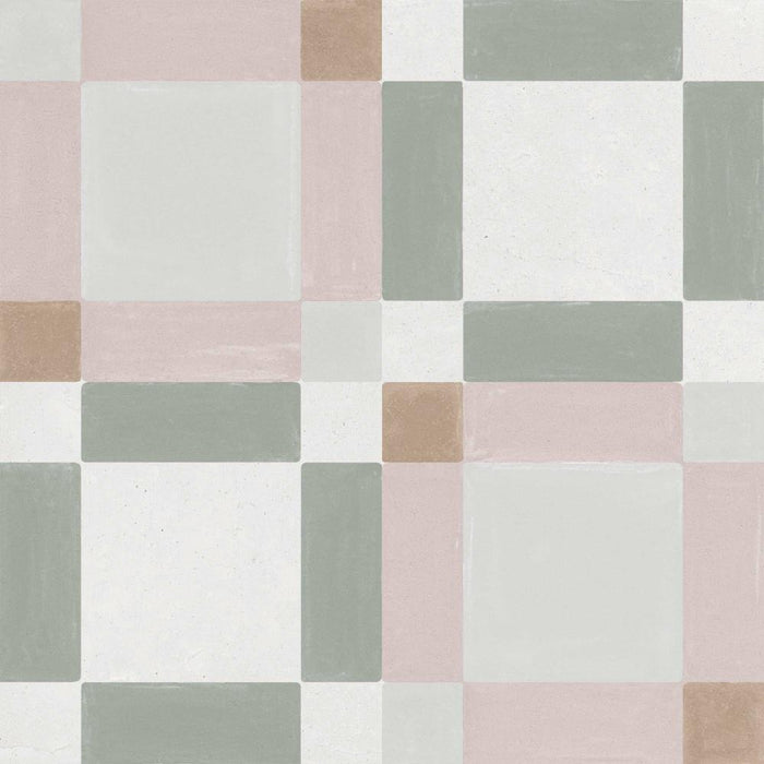 Splendour Patterns 223x223 Pink Square Tiles - Unbeatable Bathrooms