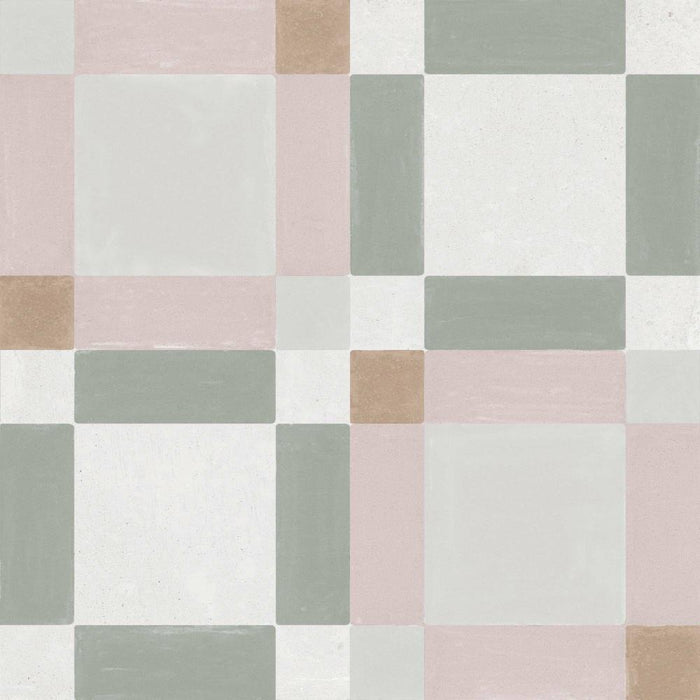 Splendour Patterns 223x223 Pink Square Tiles - Unbeatable Bathrooms